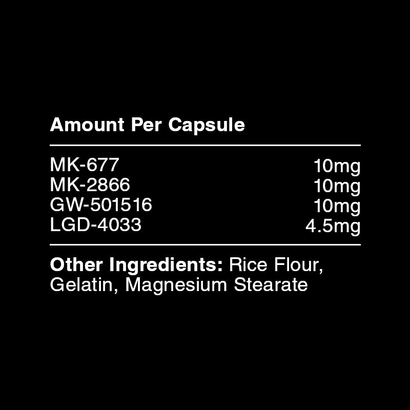 Quad Sarms Stack - MK-677, Ostarine, Cardarine & LGD-4033