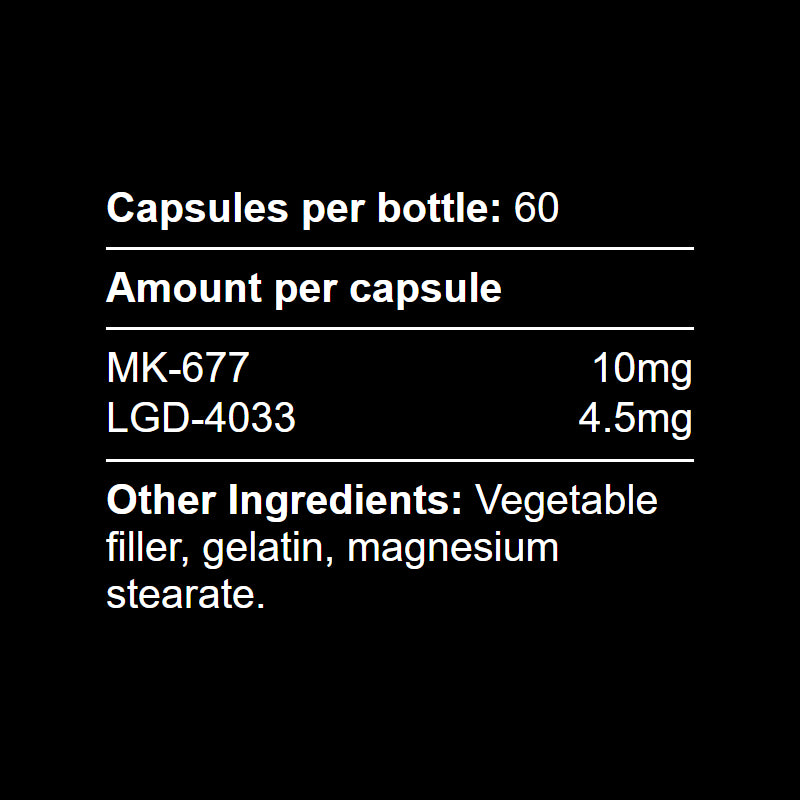 Stacked Ultimate: 10mg MK-677 and 4.5mg LGD-4033