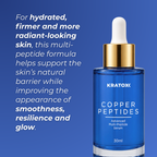 Kratox Copper Peptides serum supporting hydrated, firmer and more radiant-looking skin with GHK-Cu and advanced multi-peptide technology