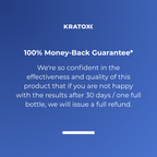 Kratox Copper Peptides Advanced Multi-Peptide Serum backed by a 100% money-back guarantee and formulated with premium-quality skincare ingredients