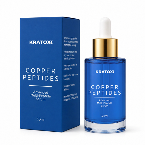 Kratox Copper Peptides Advanced Multi-Peptide Serum 30ml with 1% GHK-Cu, hyaluronic acid and skin-supporting peptides for firmer, hydrated skin
