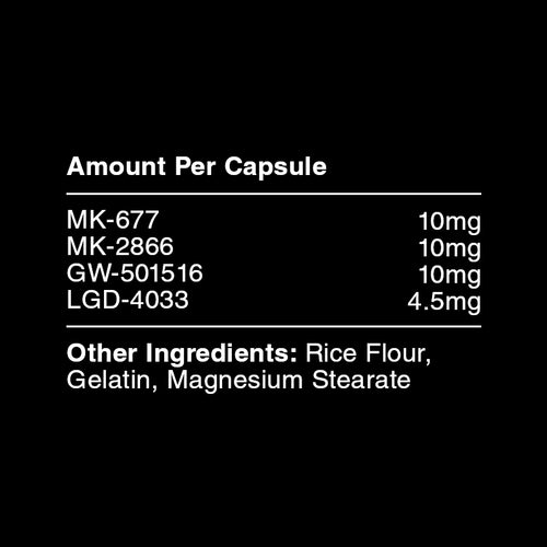 Quad Sarms Stack - MK-677, Ostarine, Cardarine & LGD-4033